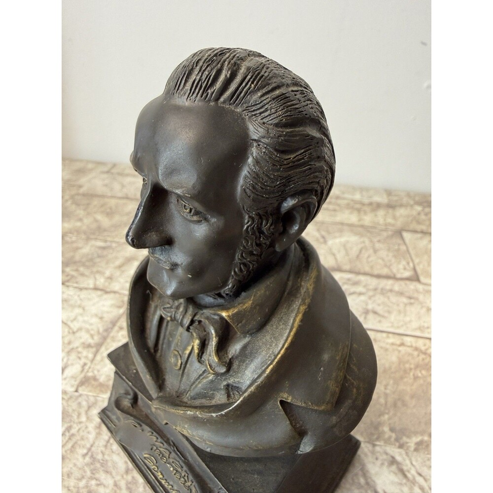 Vintage Richard Wagner Bust Sculpture German Composer Statue Decor READ - Picture 2 of 13